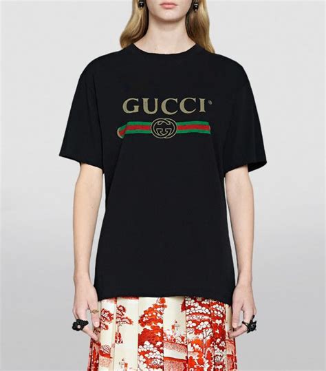 gucci black logo t ss 19|gucci logo t shirt.